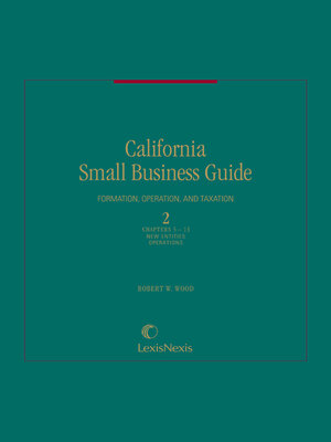 cover image of California Small Business Guide: Formation, Operation, and Taxation